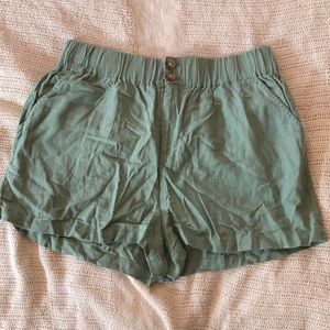 High waisted Green shorts